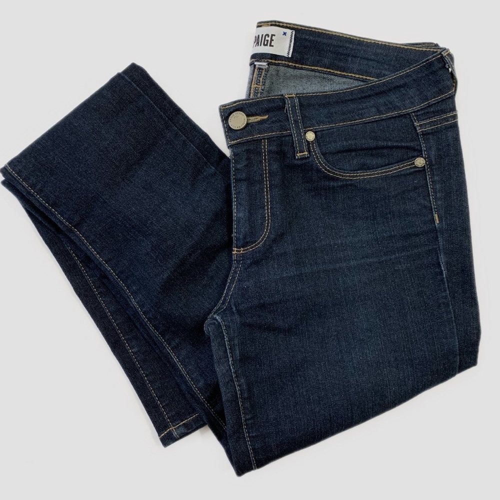 PAIGE . Peg Skinny Dark Wash Jeans . 27